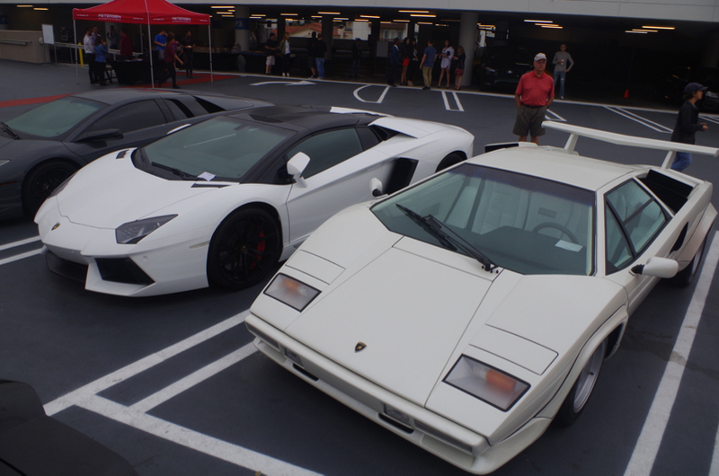 Illustration for article titled Supercars Took Over A Garage To Welcome The $1.9 Million Lamborghini Centenario